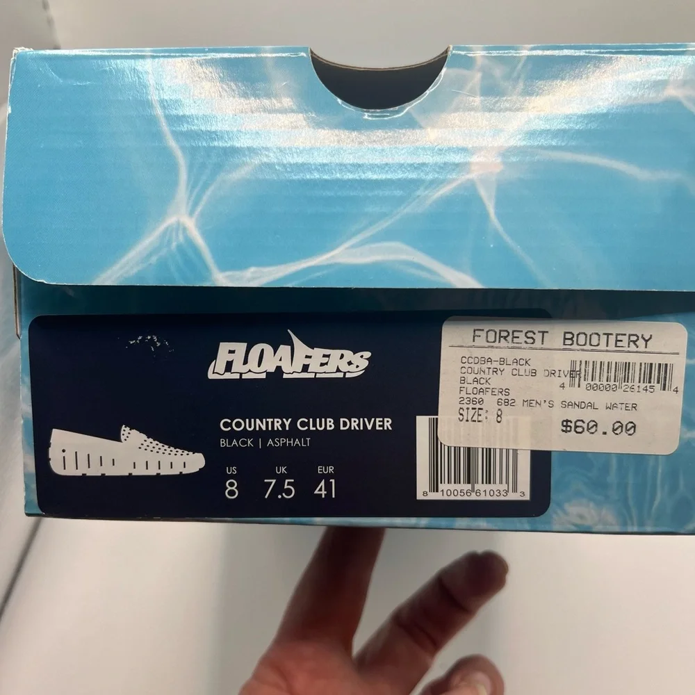 Floafers Shoes Country Club Loafers Driving Slip On NEW WITH TAGS Black Size 8 - Picture 2 of 11